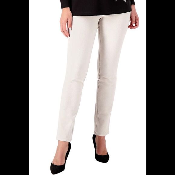Anne Klein Plus Size Bi-Stretch Slim Straight Leg Ankle Pants Dillard's